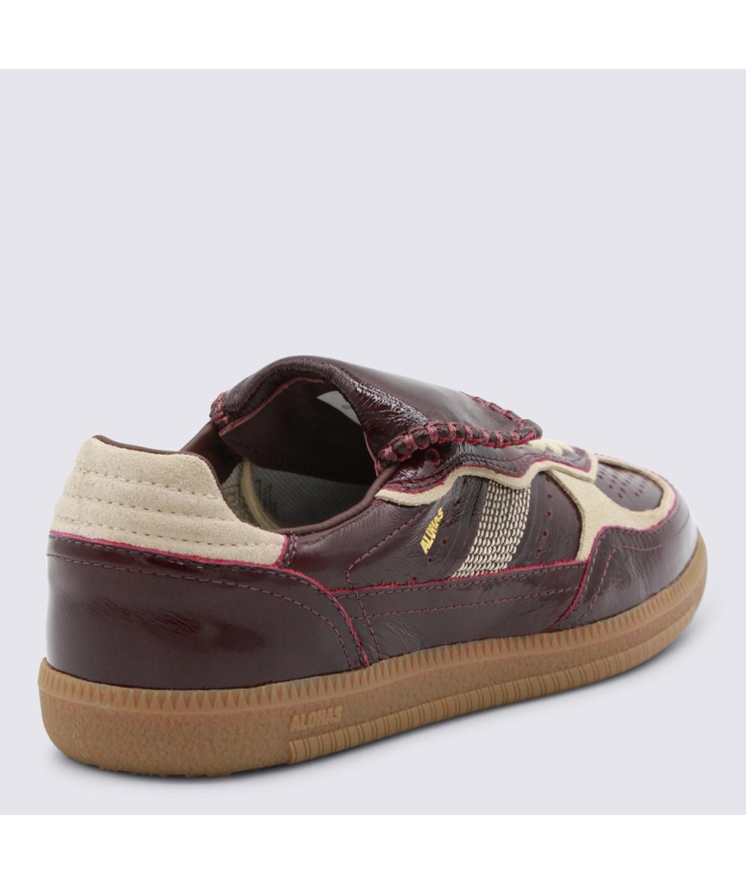 ALOHAS Бордовые кожаные кроссовки, фото 3