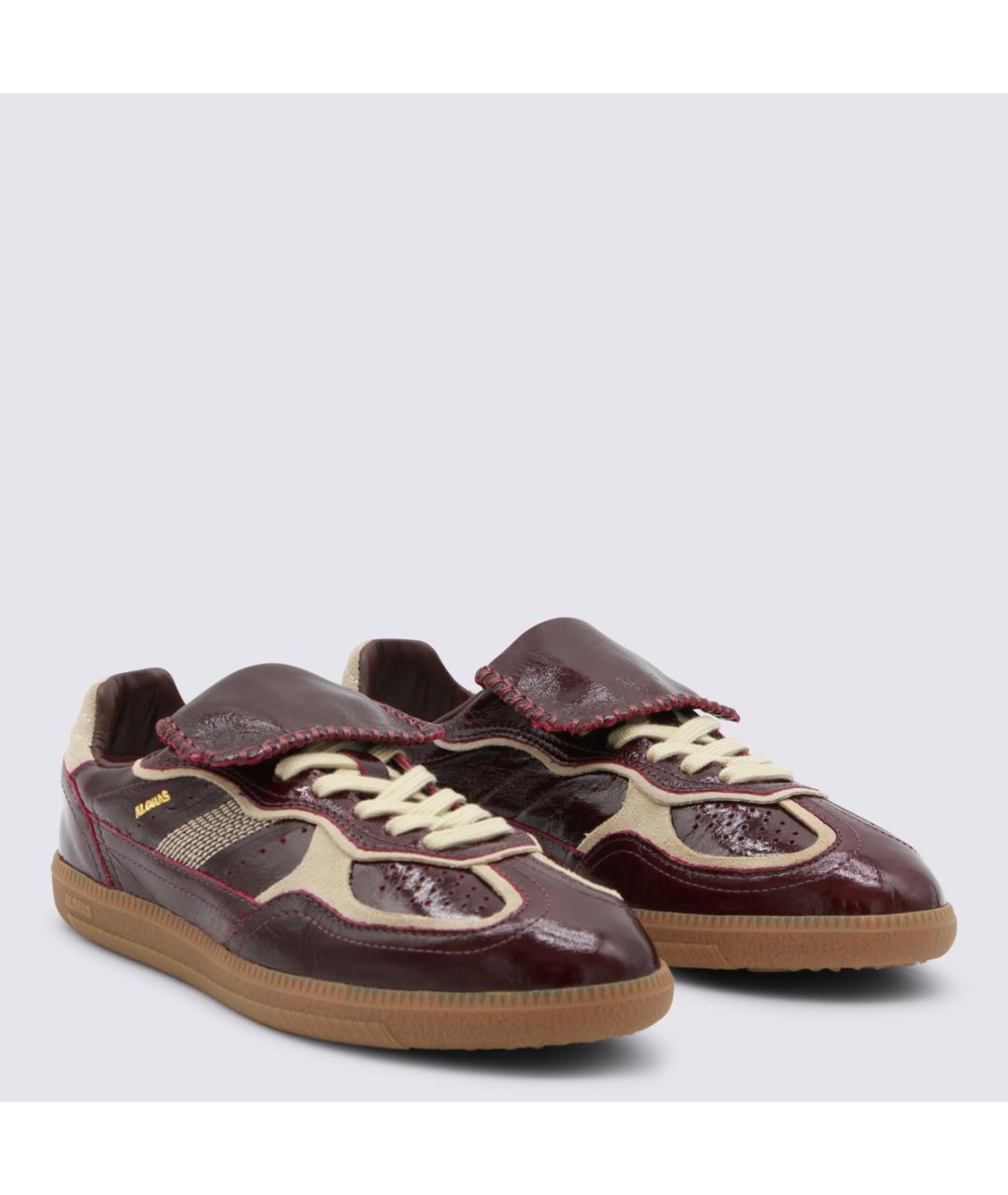 ALOHAS Бордовые кожаные кроссовки, фото 2