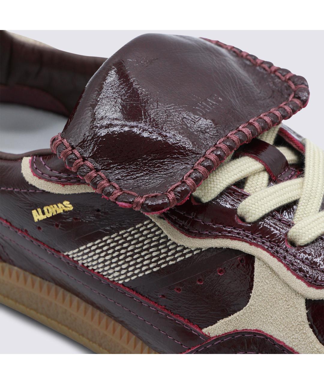 ALOHAS Бордовые кожаные кроссовки, фото 4