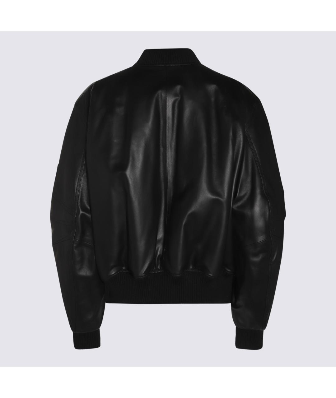 THE ATTICO Черная кожаная куртка, фото 2