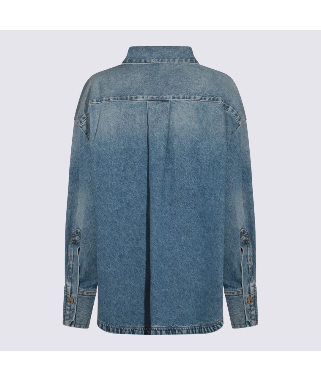 THE ATTICO Синяя хлопковая рубашка, фото 2