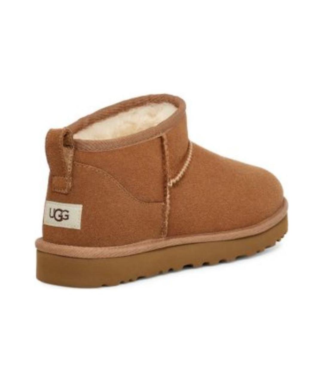 UGG AUSTRALIA Коричневые замшевые низкие ботинки, фото 5