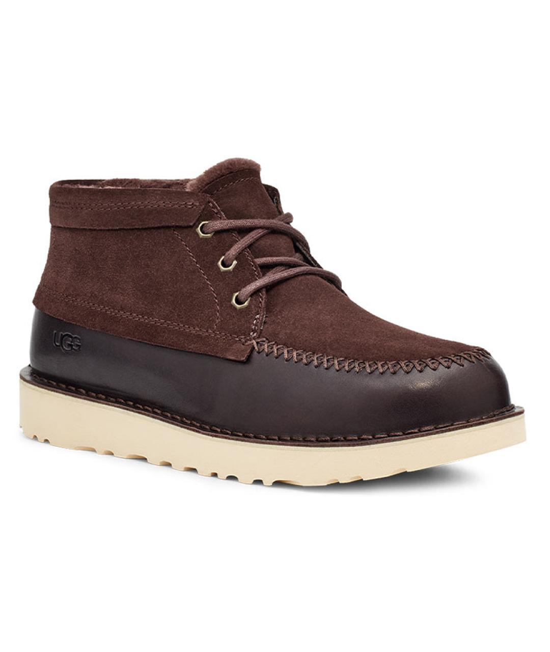 UGG AUSTRALIA Коричневые кожаные высокие ботинки, фото 3