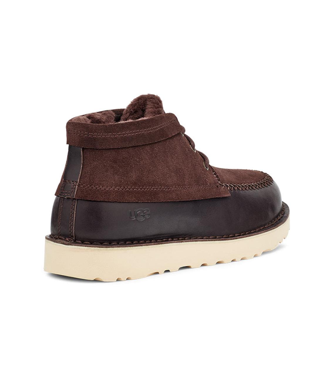 UGG AUSTRALIA Коричневые кожаные высокие ботинки, фото 4
