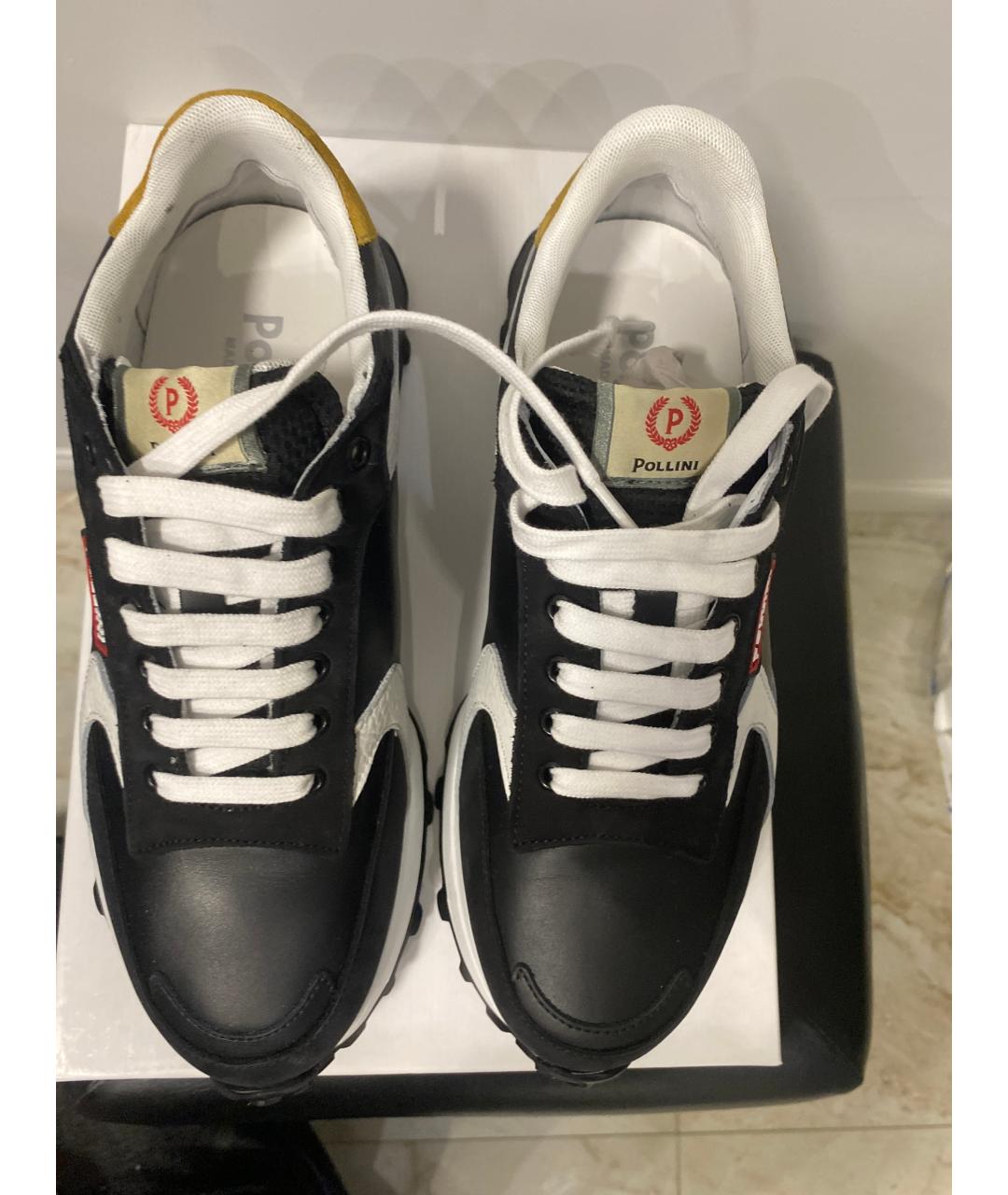POLLINI Мульти кожаные низкие кроссовки / кеды, фото 3