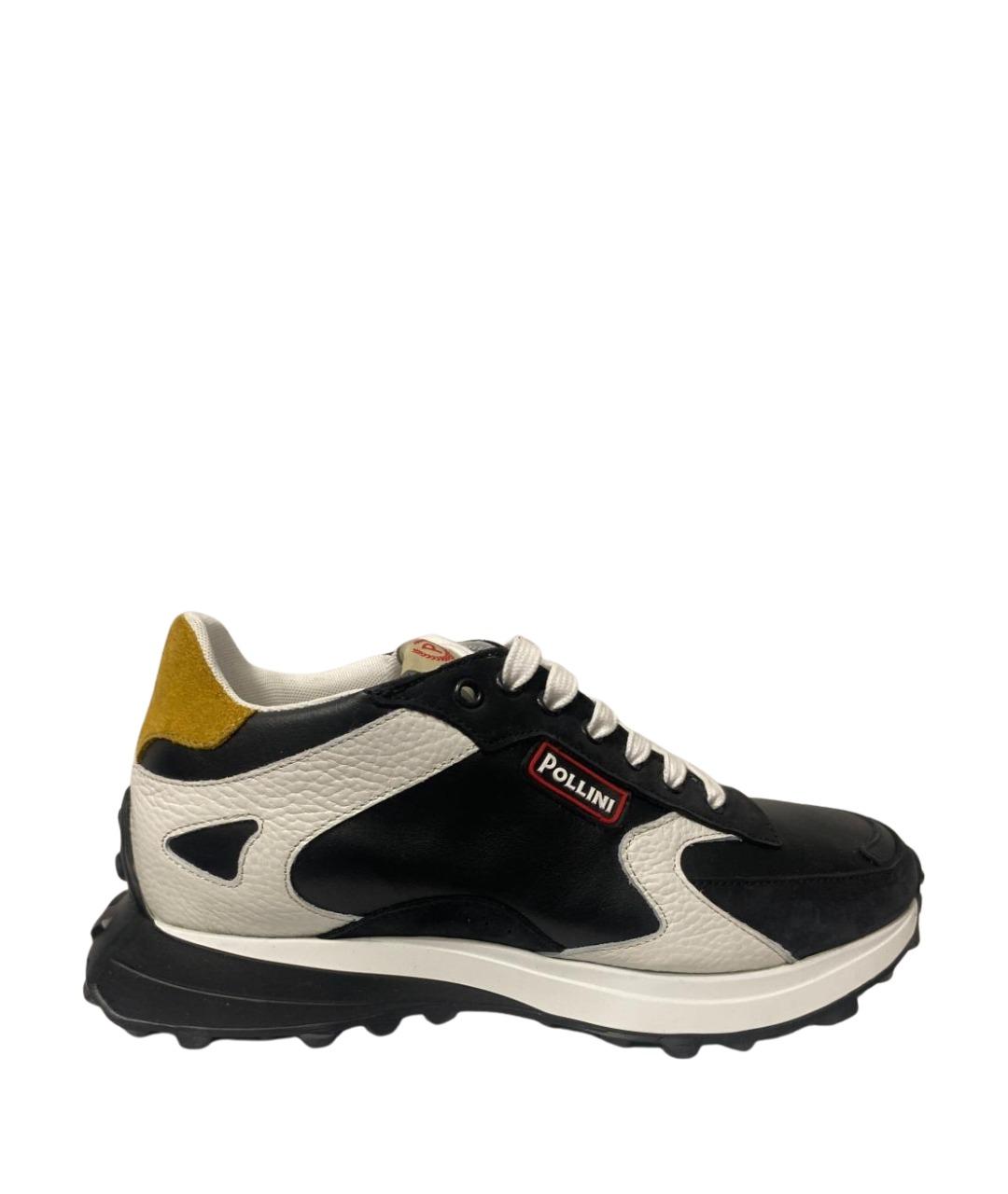 POLLINI Мульти кожаные низкие кроссовки / кеды, фото 1