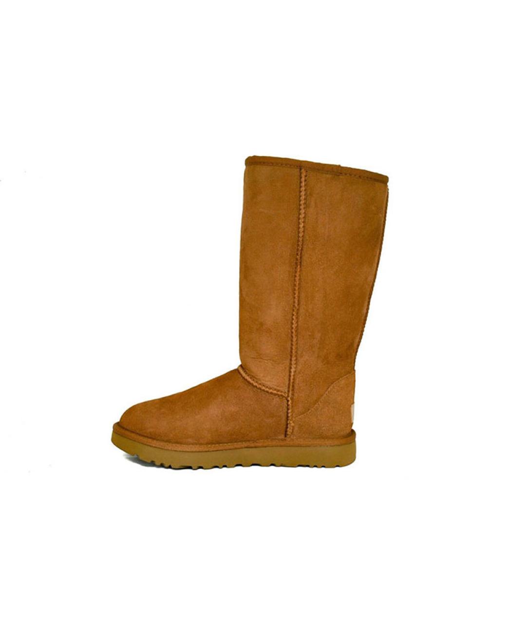 UGG AUSTRALIA Коричневые замшевые сапоги, фото 2