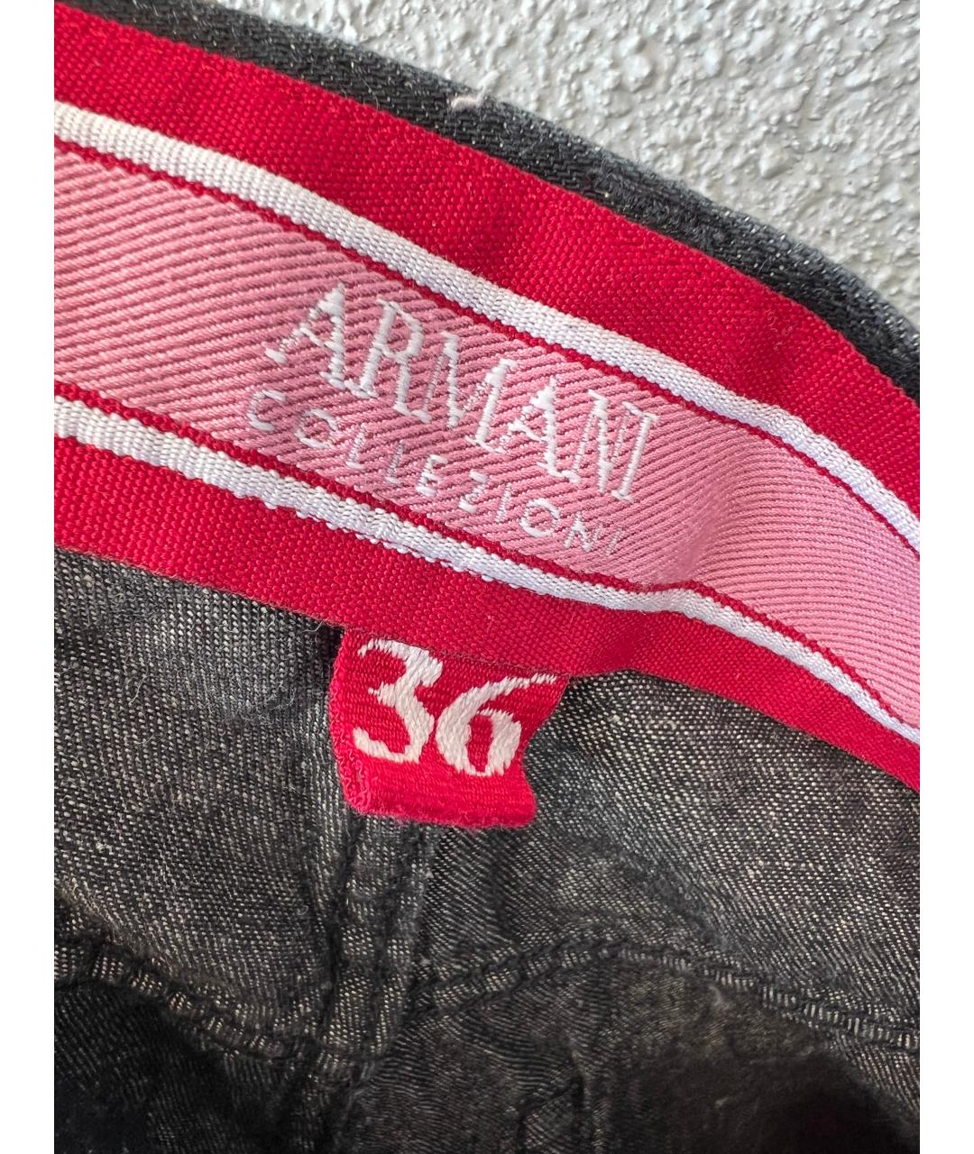 GIORGIO ARMANI Темно-синие хлопковые прямые джинсы, фото 6