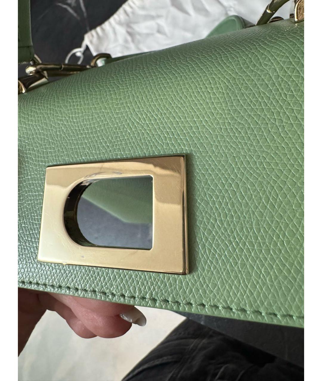 FURLA Салатовая кожаная сумка через плечо, фото 5