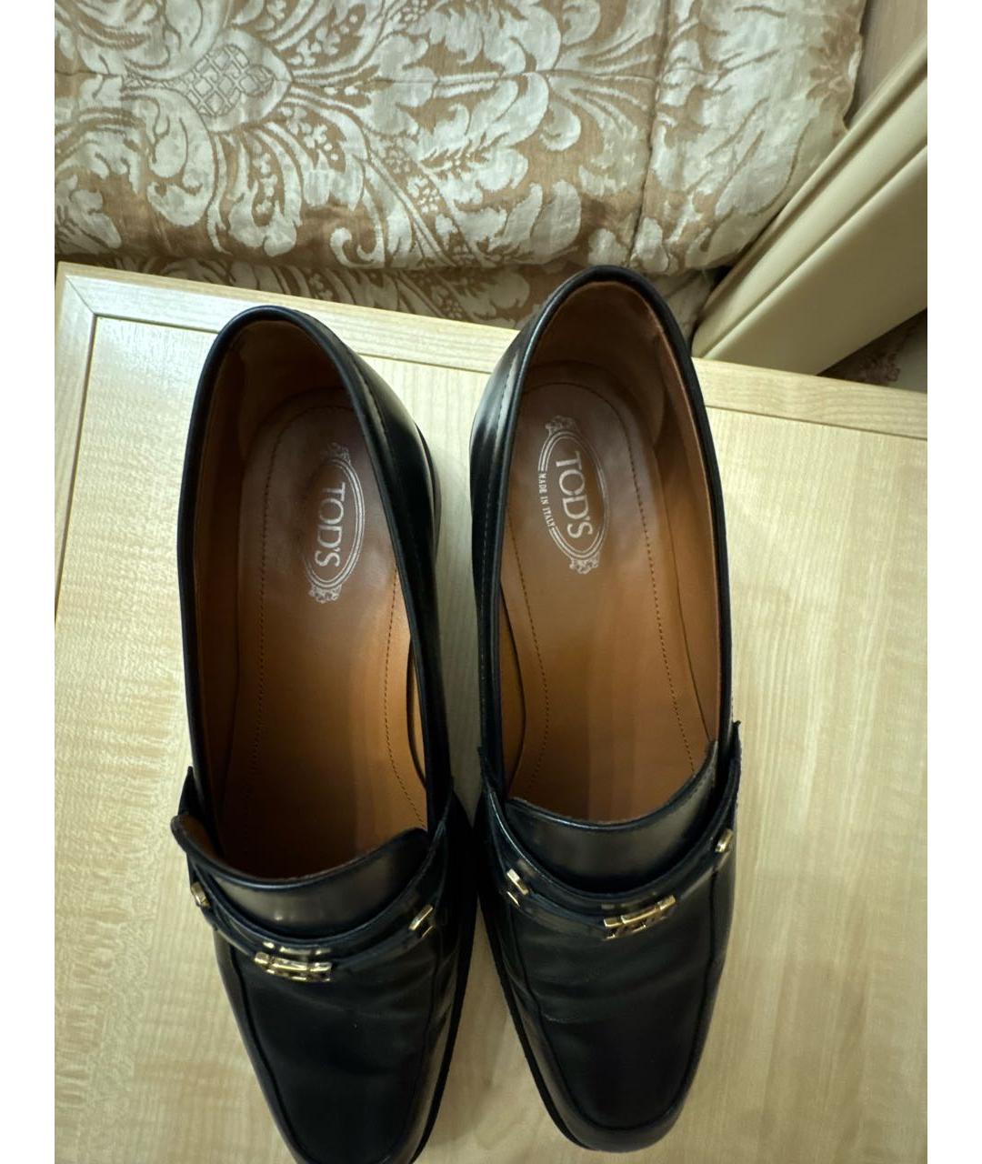 TOD'S Черные кожаные туфли, фото 7