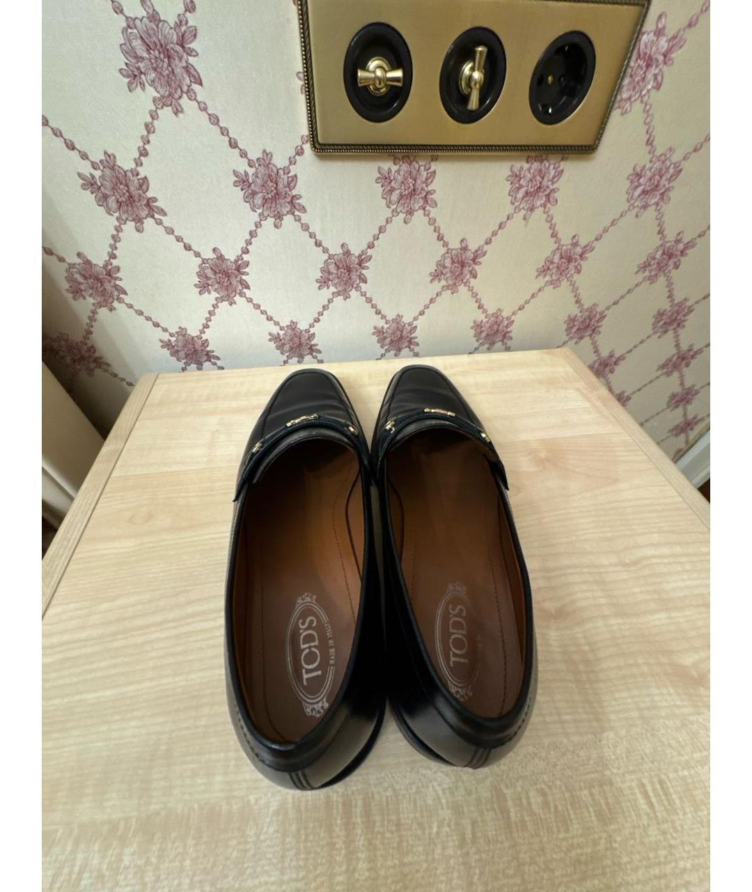 TOD'S Черные кожаные туфли, фото 3
