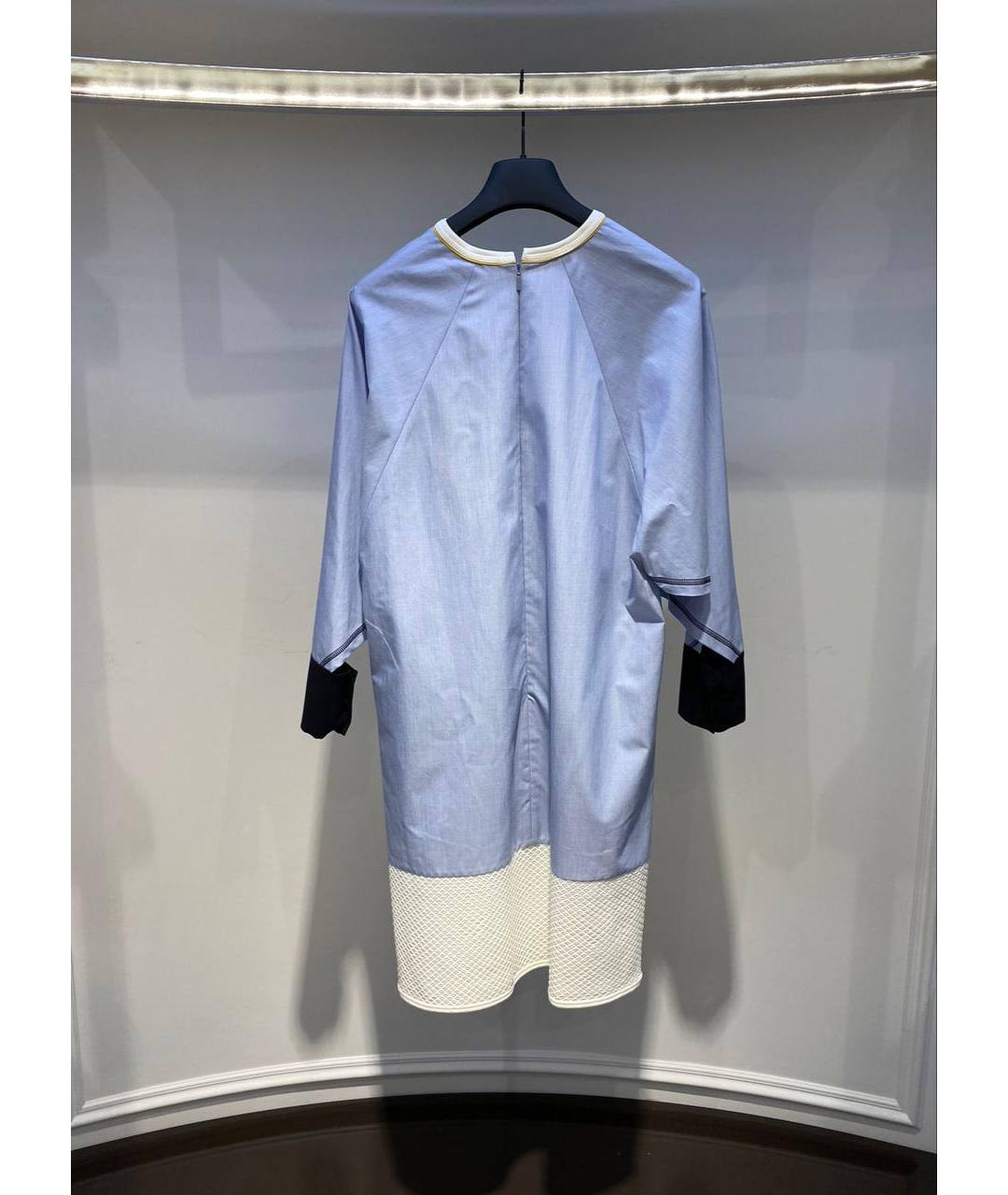 FENDI Голубое хлопковое повседневное платье, фото 2