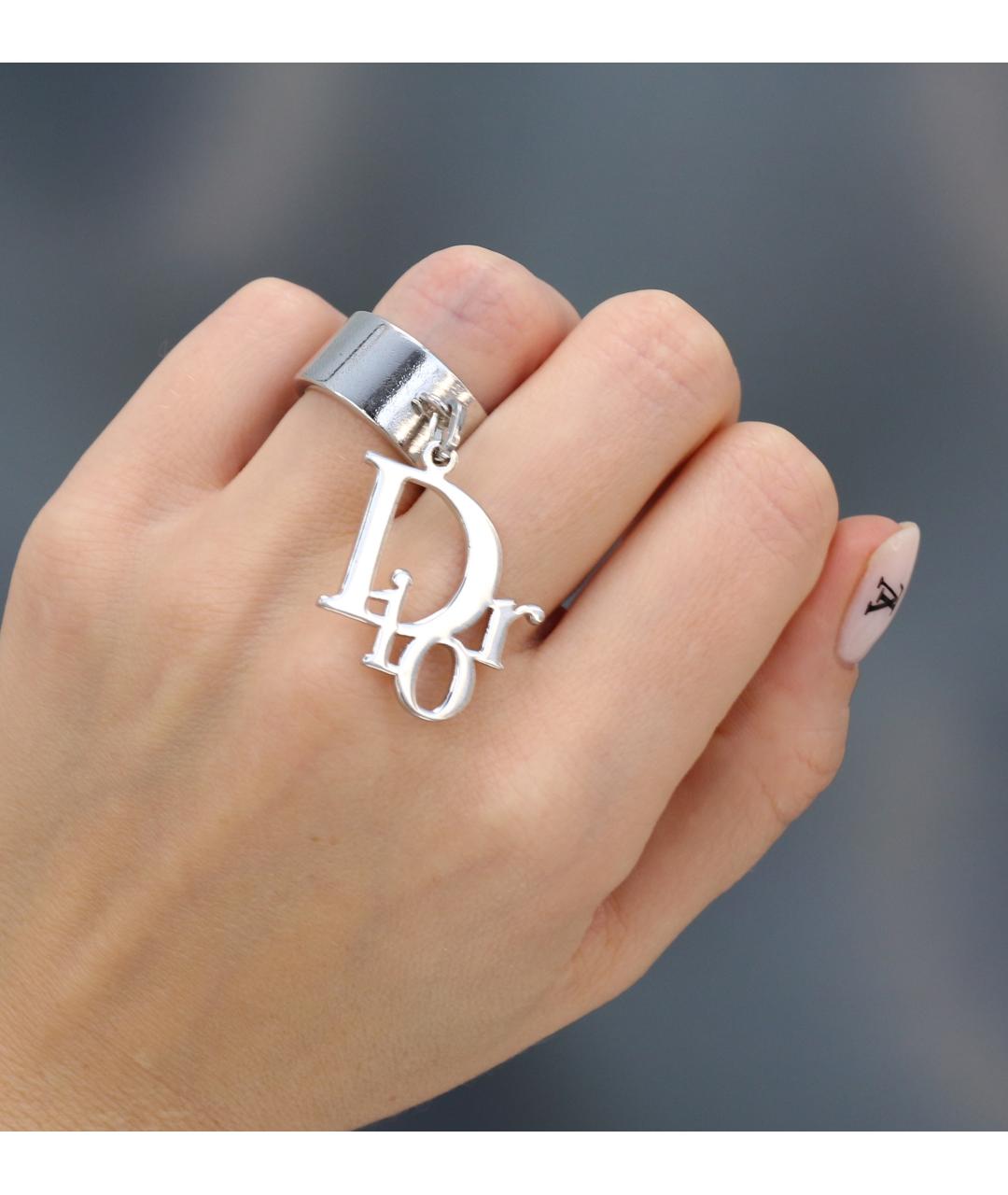 CHRISTIAN DIOR Серебряное с серебряным покрытием кольцо, фото 7