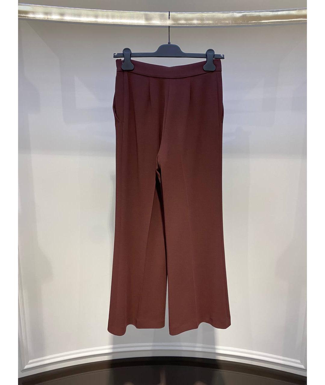 FENDI Коричневые шерстяные брюки широкие, фото 2