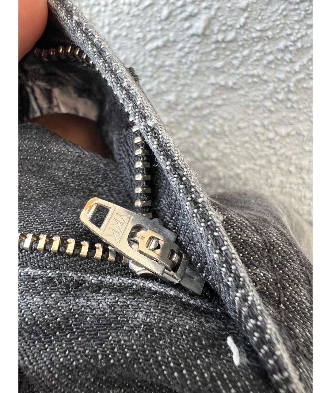 JOHN GALLIANO Антрацитовые хлопковые прямые джинсы, фото 6