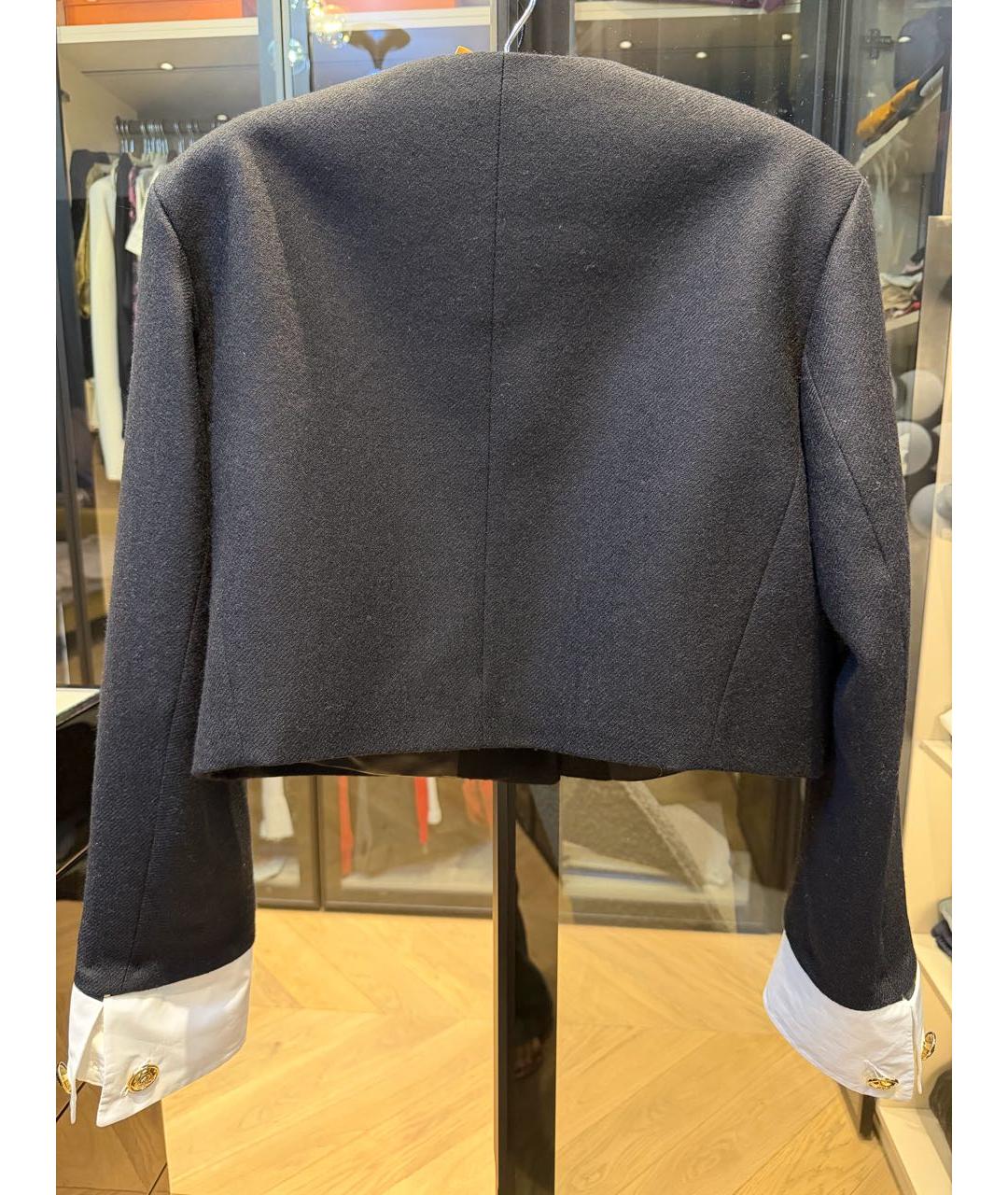 SANDRO Черный шерстяной жакет/пиджак, фото 2