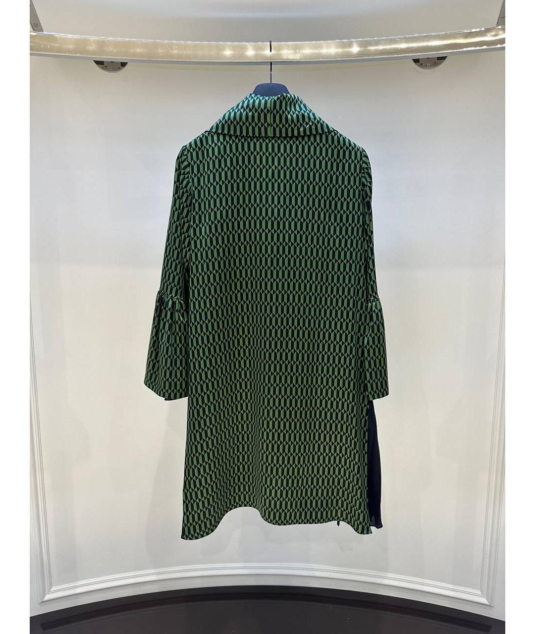 FENDI Зеленые шелковое вечернее платье, фото 3