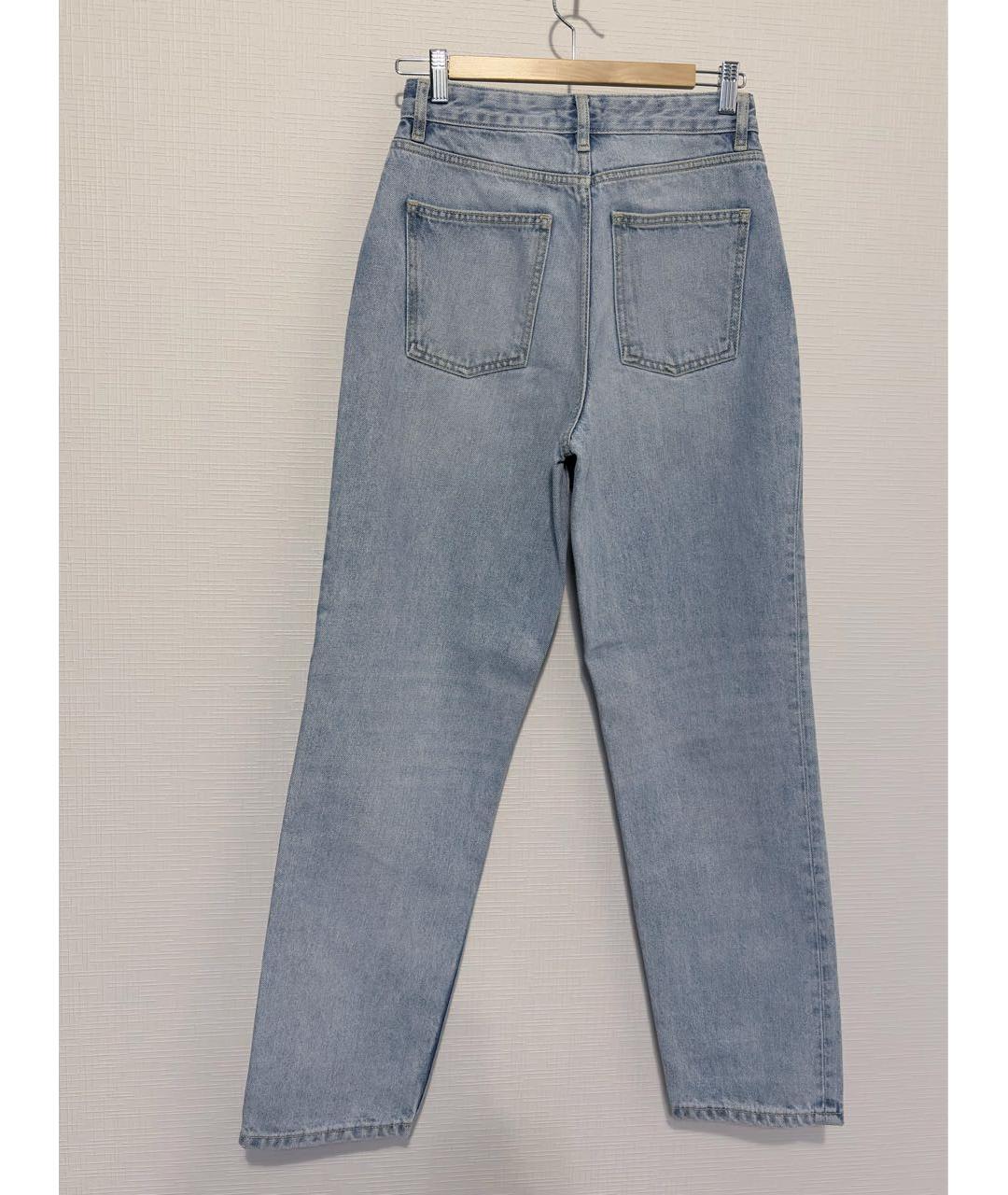 12 STOREEZ Голубые хлопковые прямые джинсы, фото 3