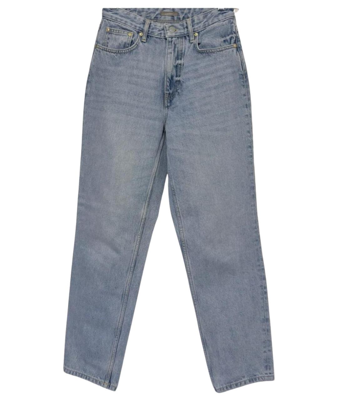 12 STOREEZ Голубые хлопковые прямые джинсы, фото 1