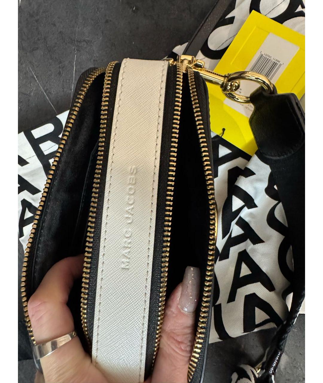 MARC JACOBS Черная кожаная сумка через плечо, фото 3