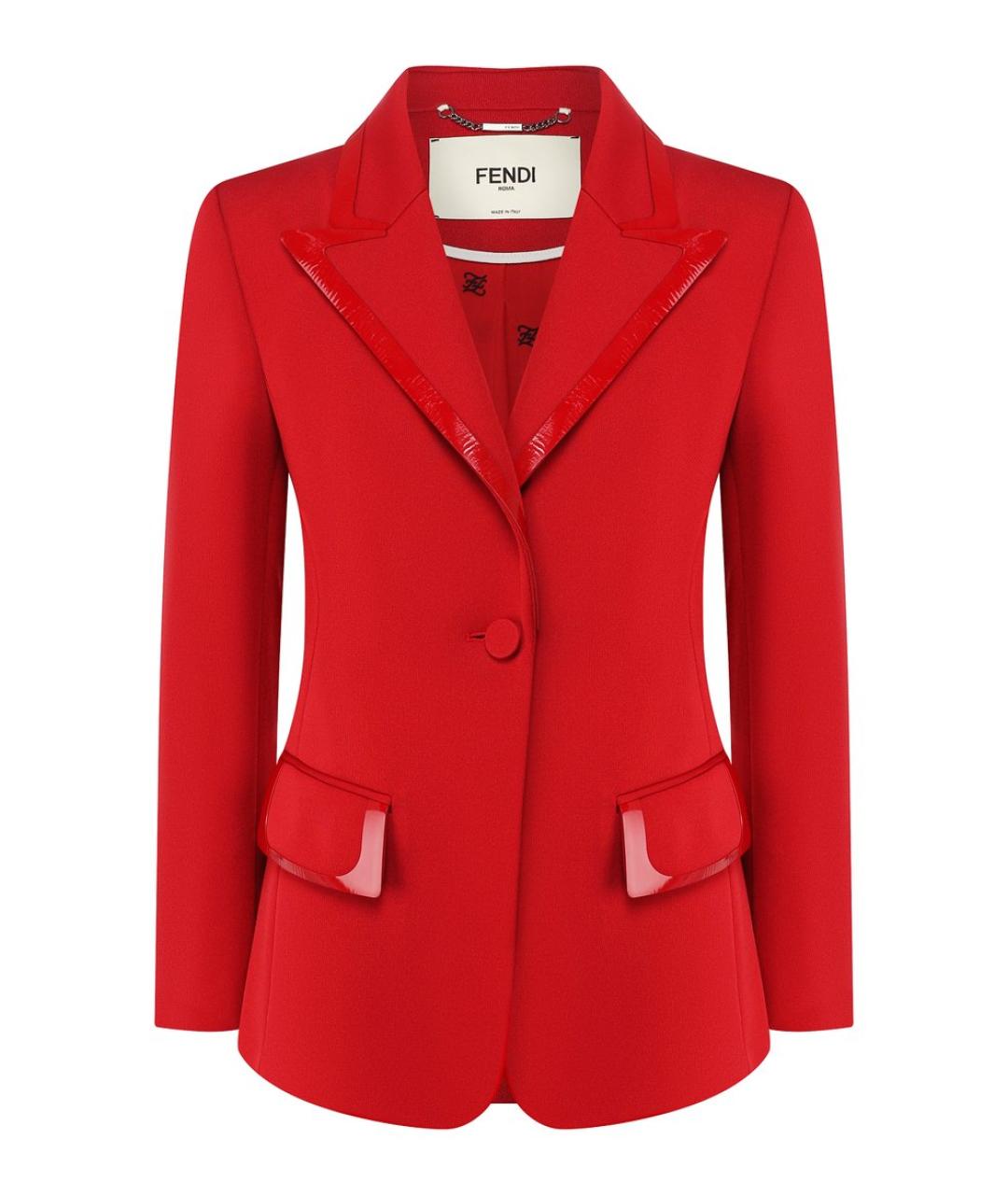 FENDI Красный полиэстеровый жакет/пиджак, фото 1