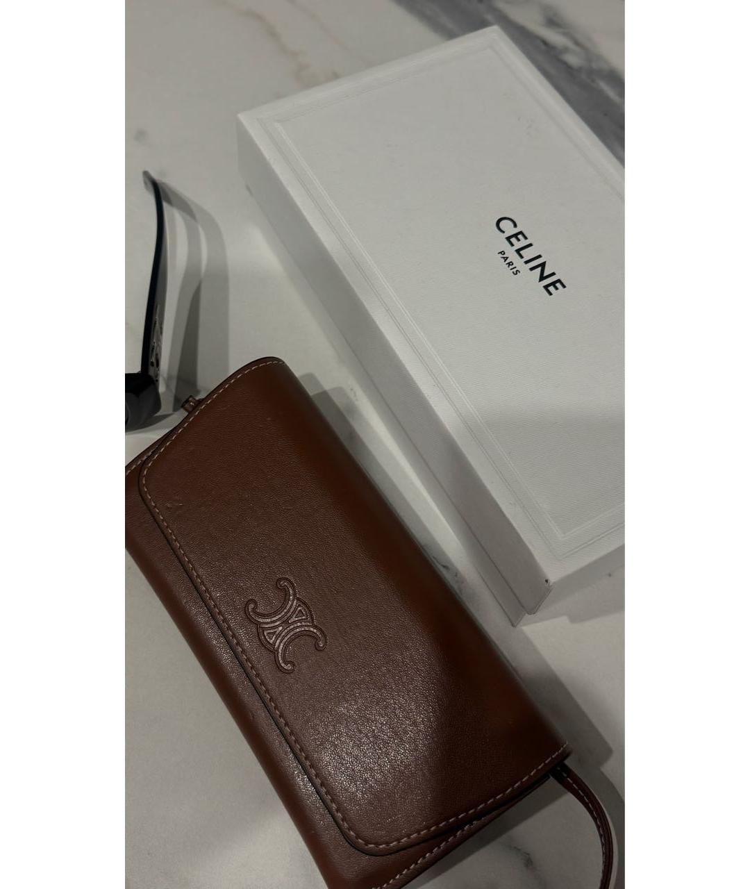 CELINE Черные пластиковые солнцезащитные очки, фото 4