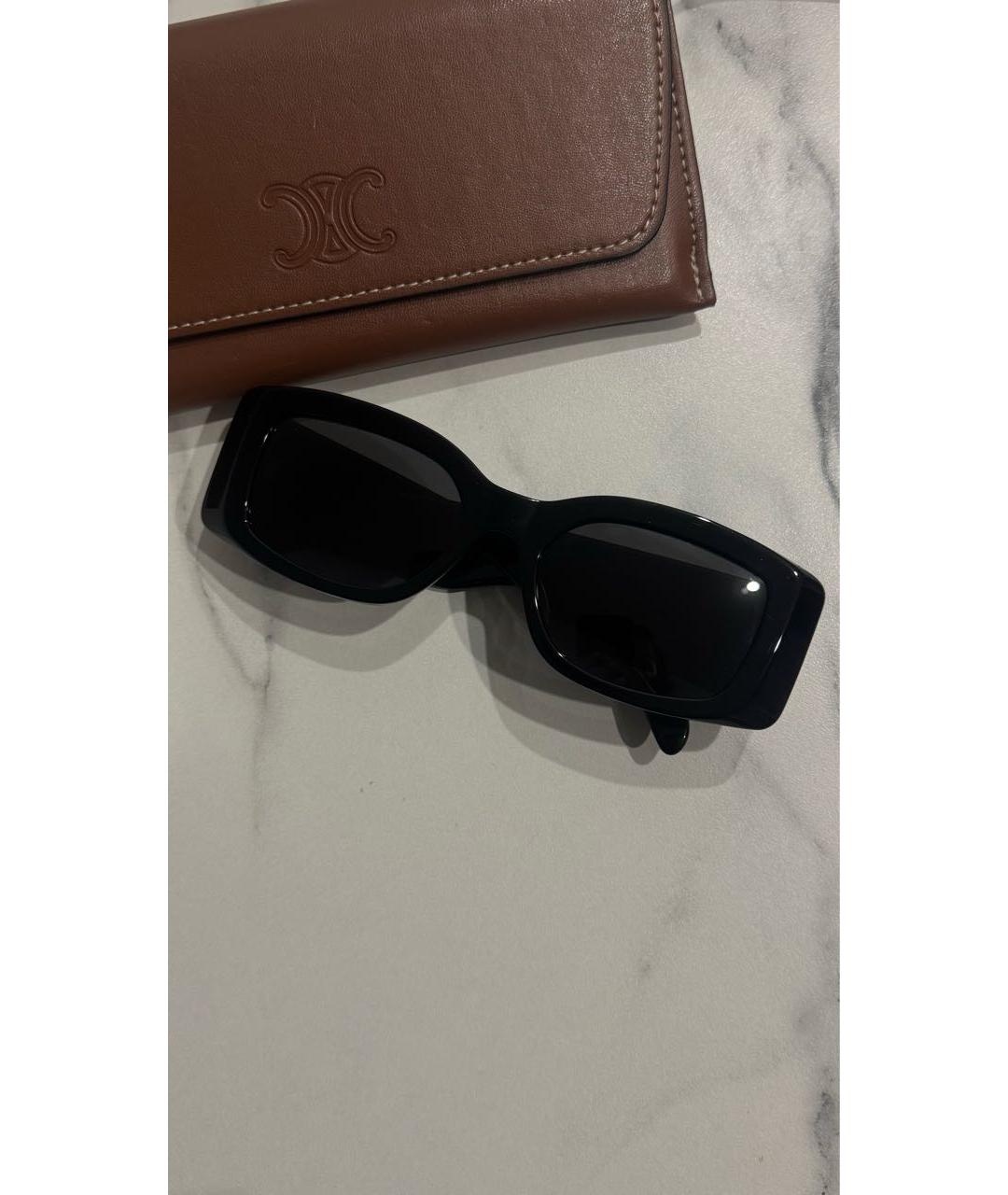 CELINE Черные пластиковые солнцезащитные очки, фото 5