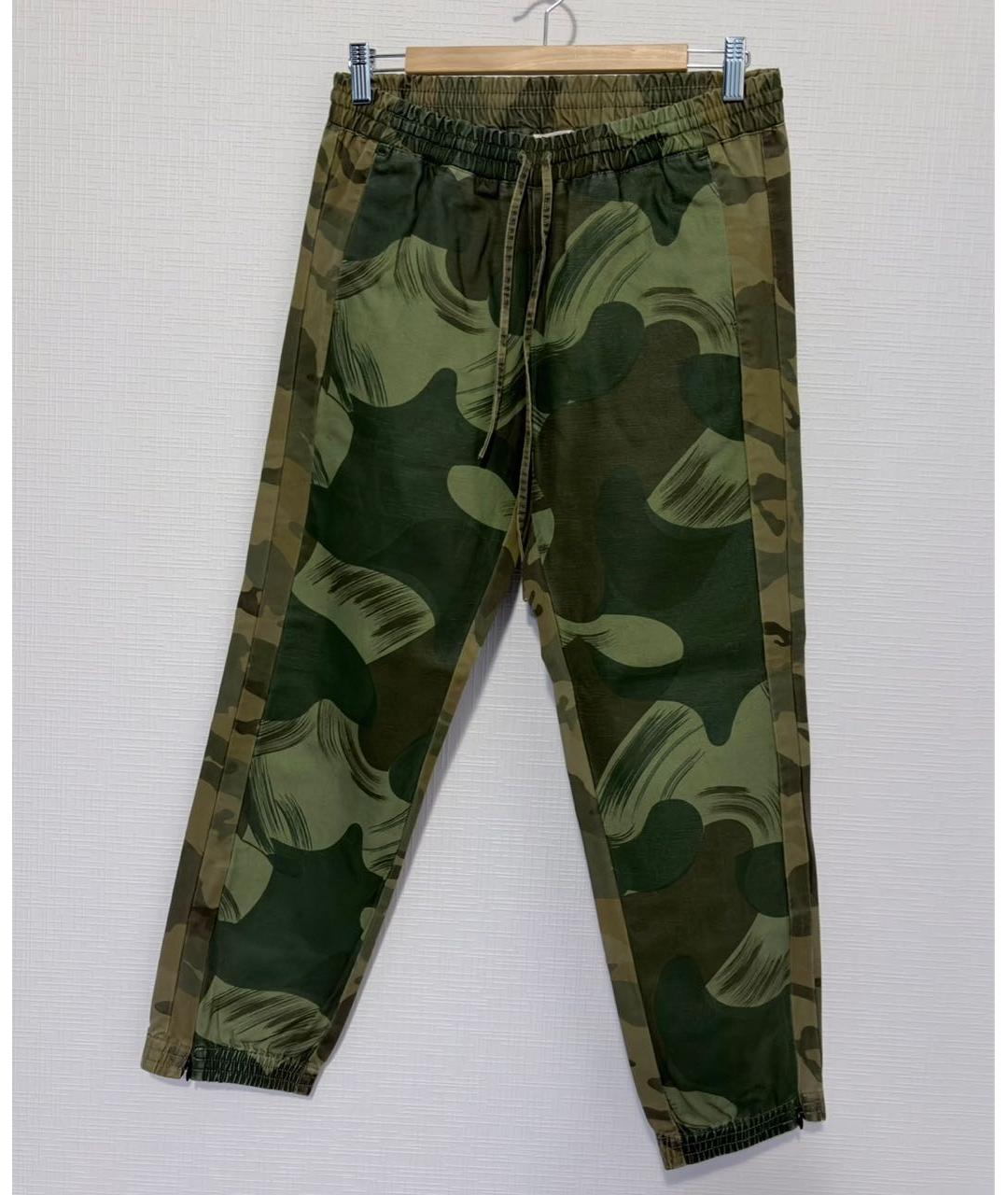 ZADIG & VOLTAIRE Хаки хлопковые прямые брюки, фото 3