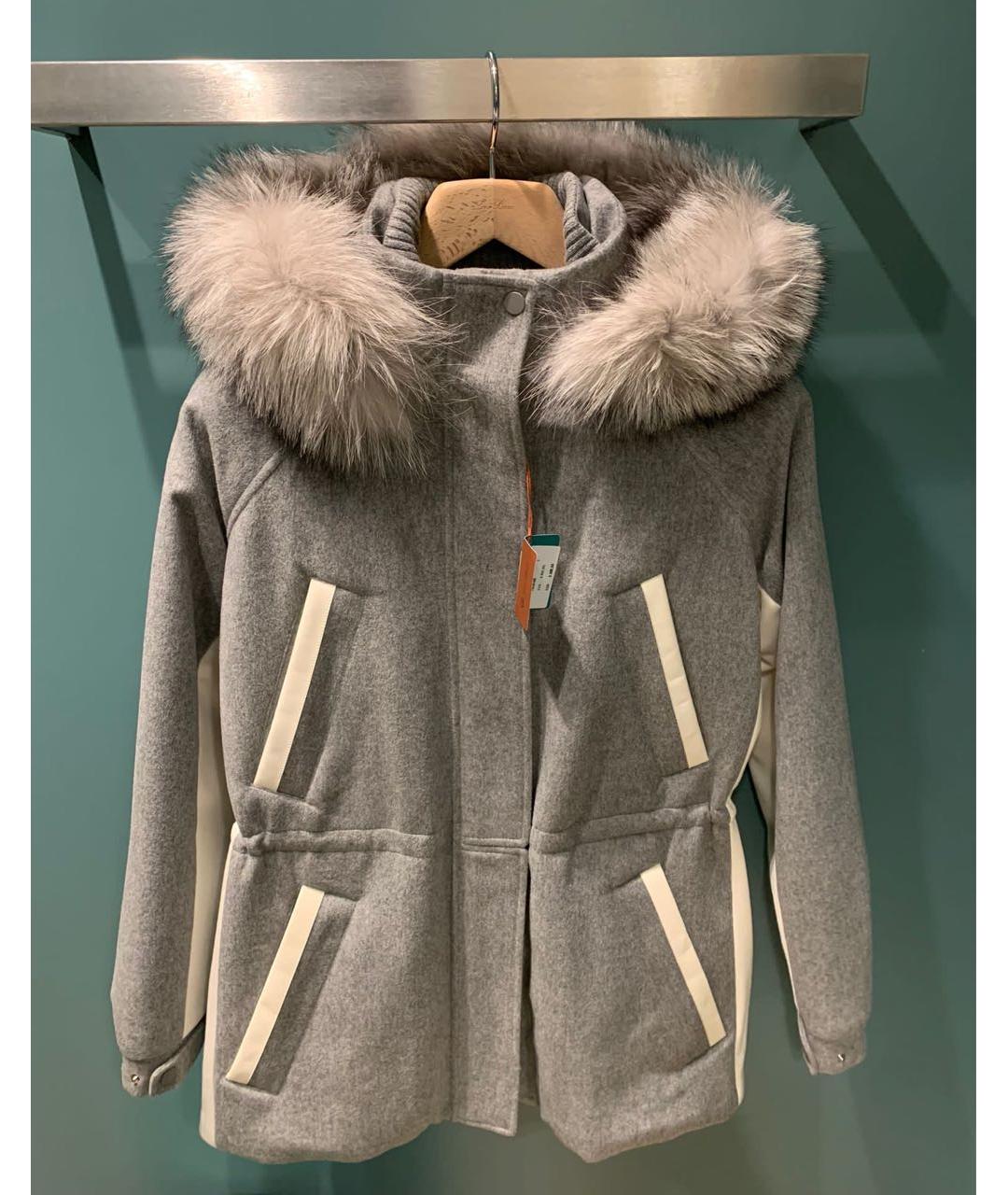 LORO PIANA Серая кашемировая парка, фото 5