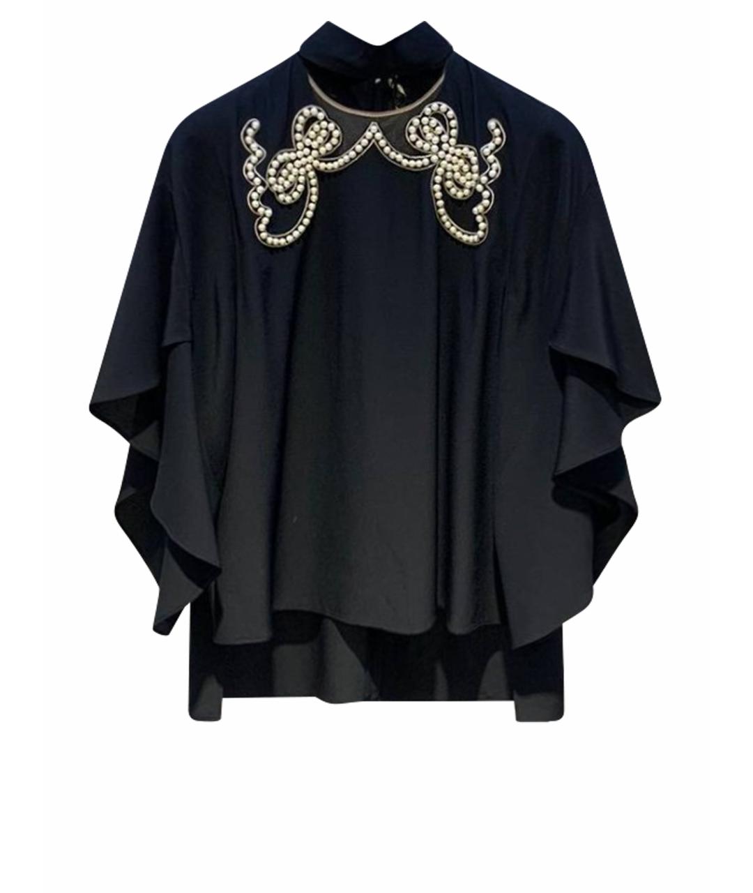 FENDI Черная шелковая блузы, фото 1