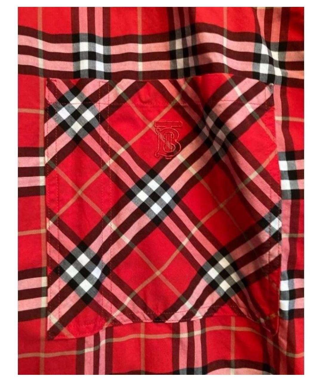 BURBERRY Мульти хлопко-эластановая рубашка, фото 9