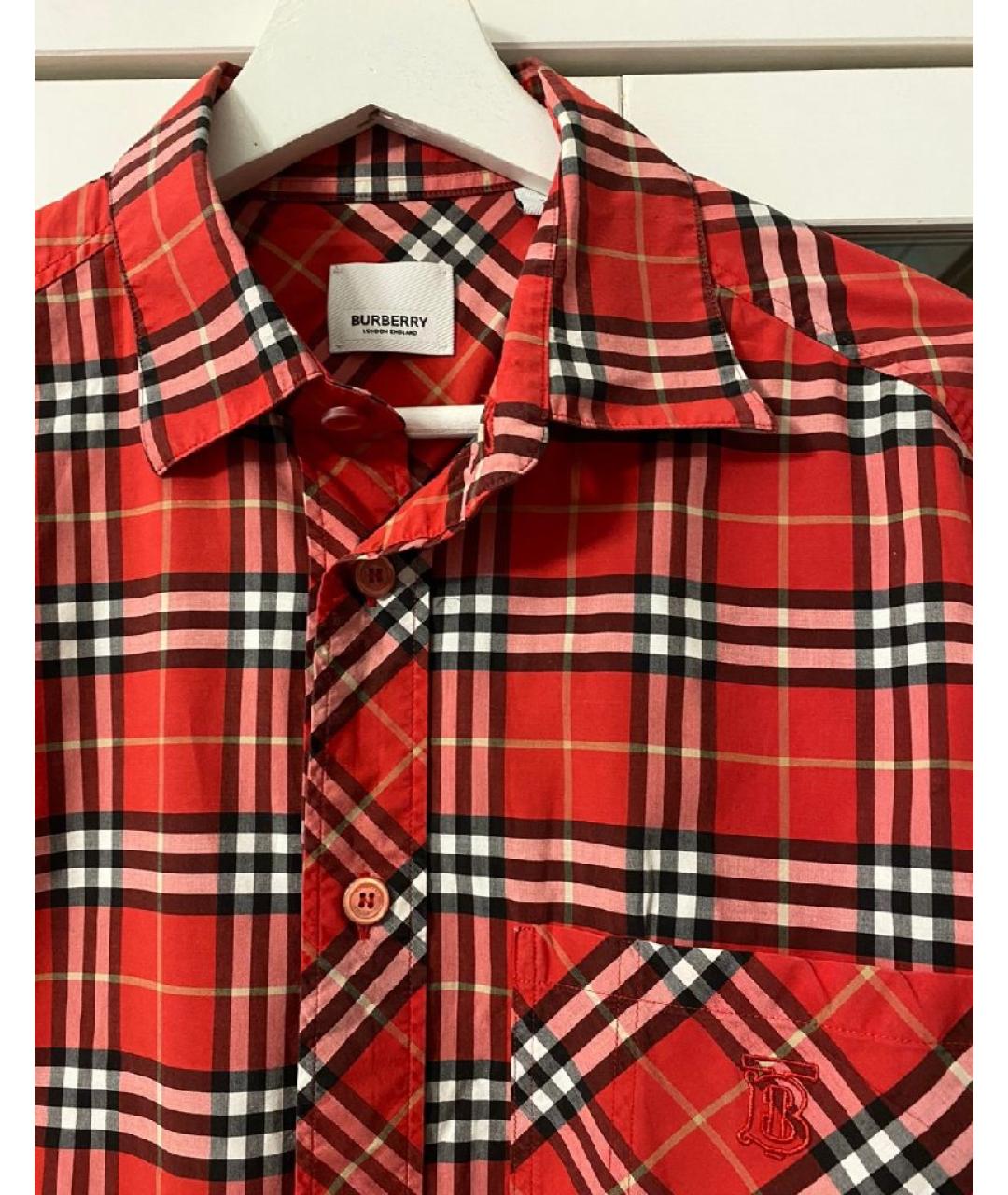 BURBERRY Мульти хлопко-эластановая рубашка, фото 2