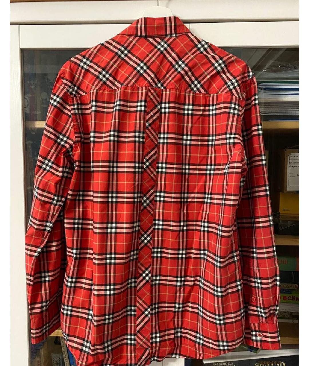 BURBERRY Мульти хлопко-эластановая рубашка, фото 4