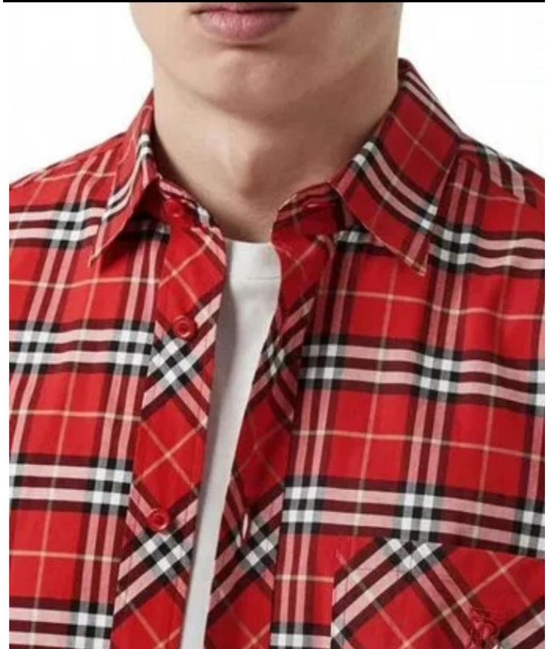 BURBERRY Мульти хлопко-эластановая рубашка, фото 7