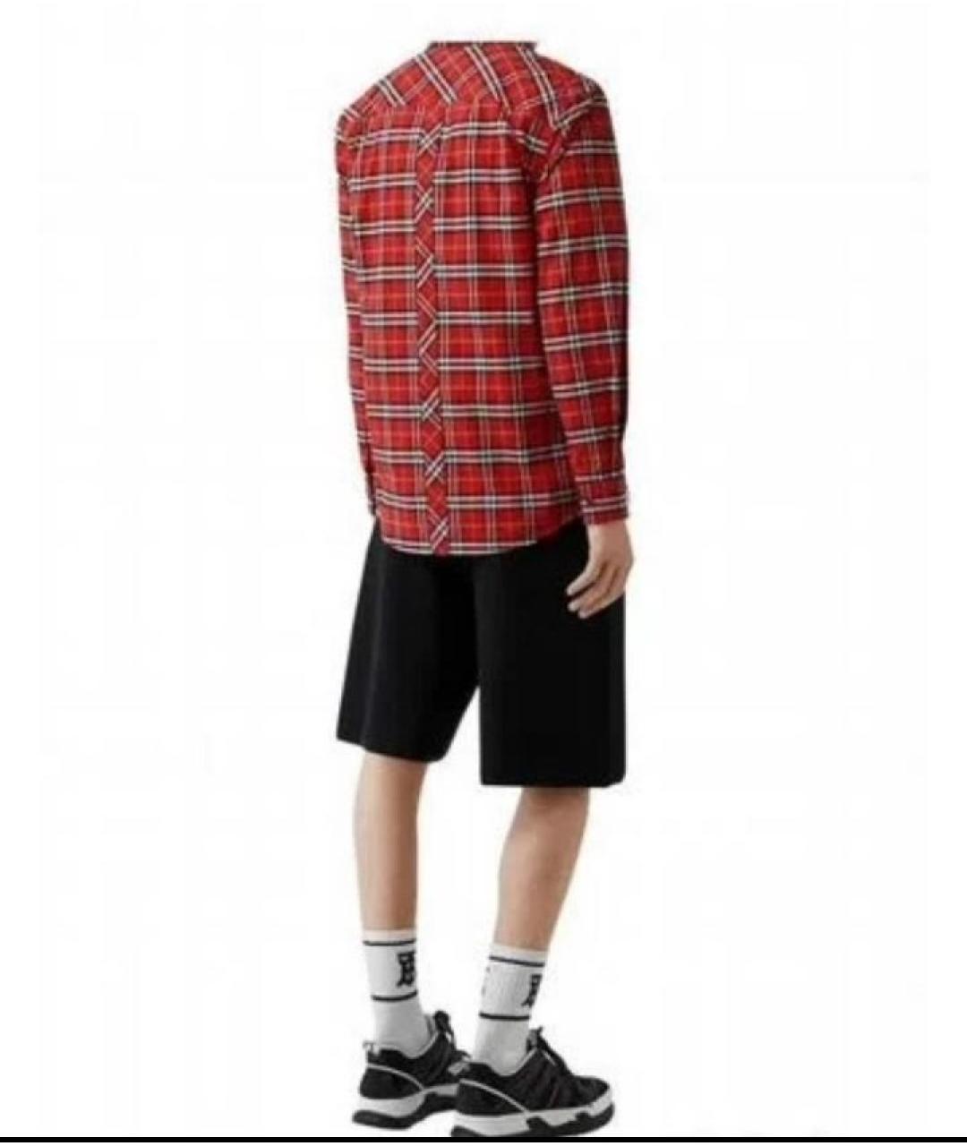 BURBERRY Мульти хлопко-эластановая рубашка, фото 6