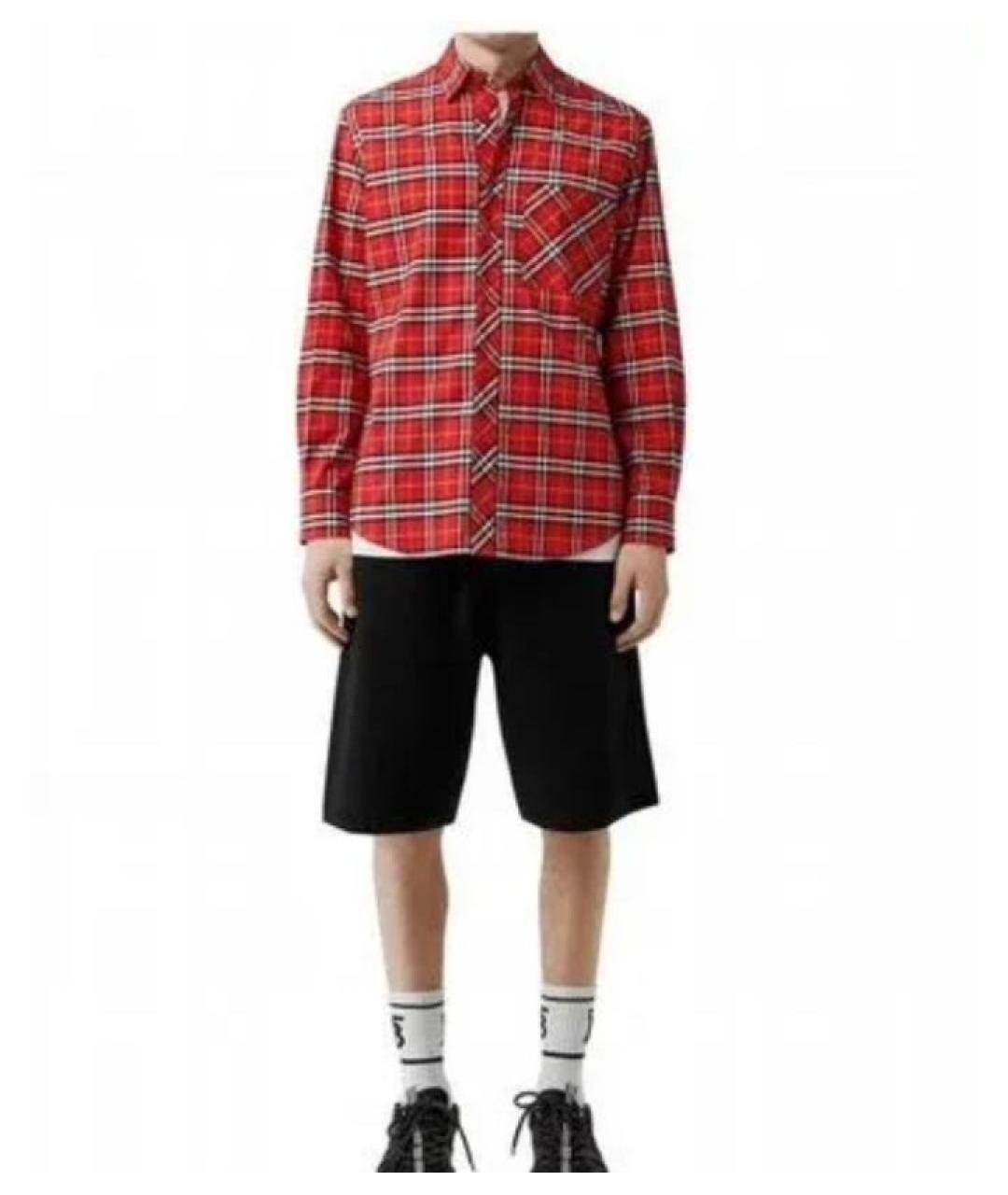 BURBERRY Мульти хлопко-эластановая рубашка, фото 5