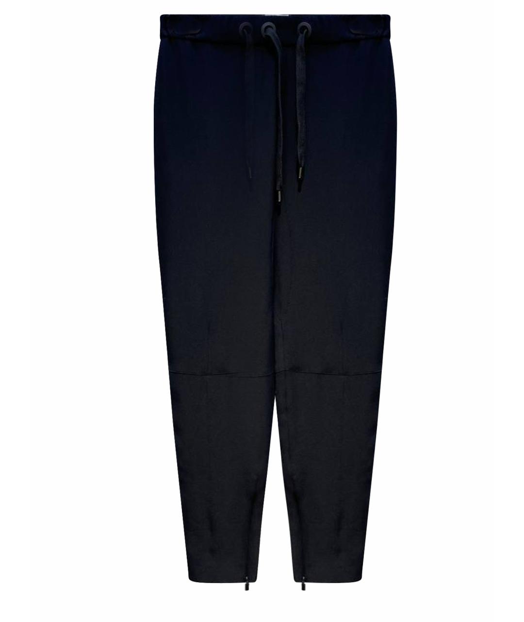 FENDI Черные шелковые прямые брюки, фото 1