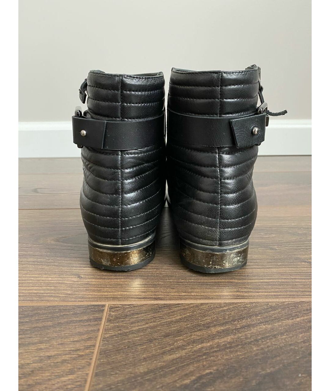 BALDININI Черные кожаные ботинки, фото 4