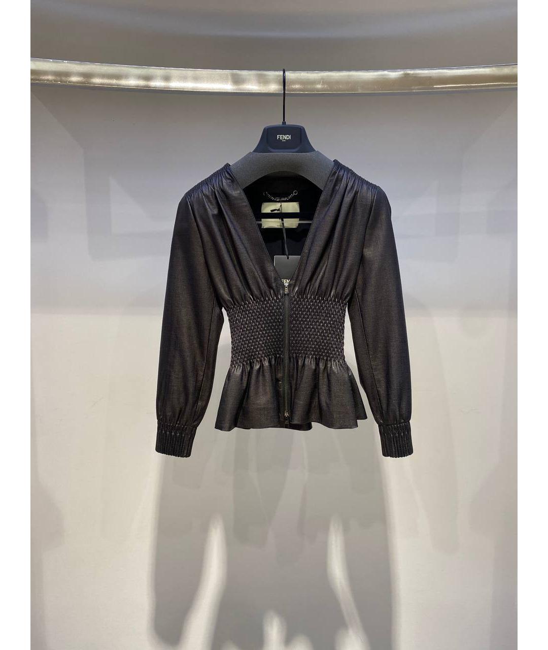 FENDI Черная кожаная куртка, фото 3