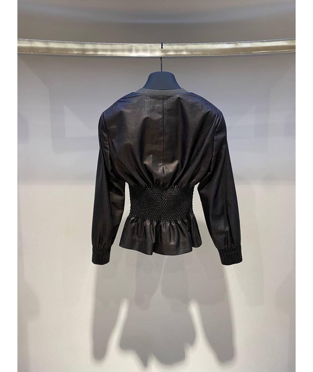 FENDI Черная кожаная куртка, фото 2