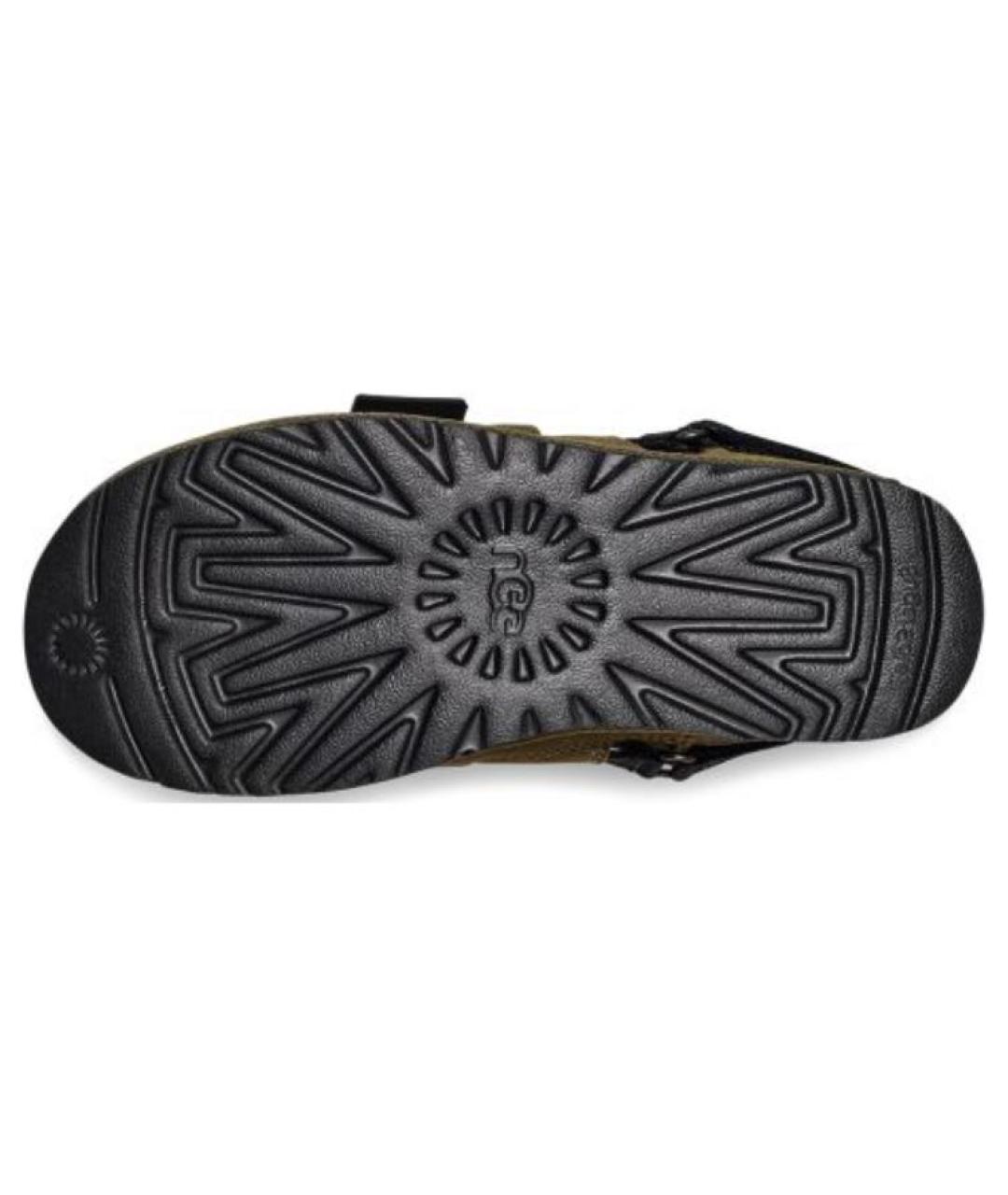 UGG AUSTRALIA Хаки кожаные ботинки, фото 5