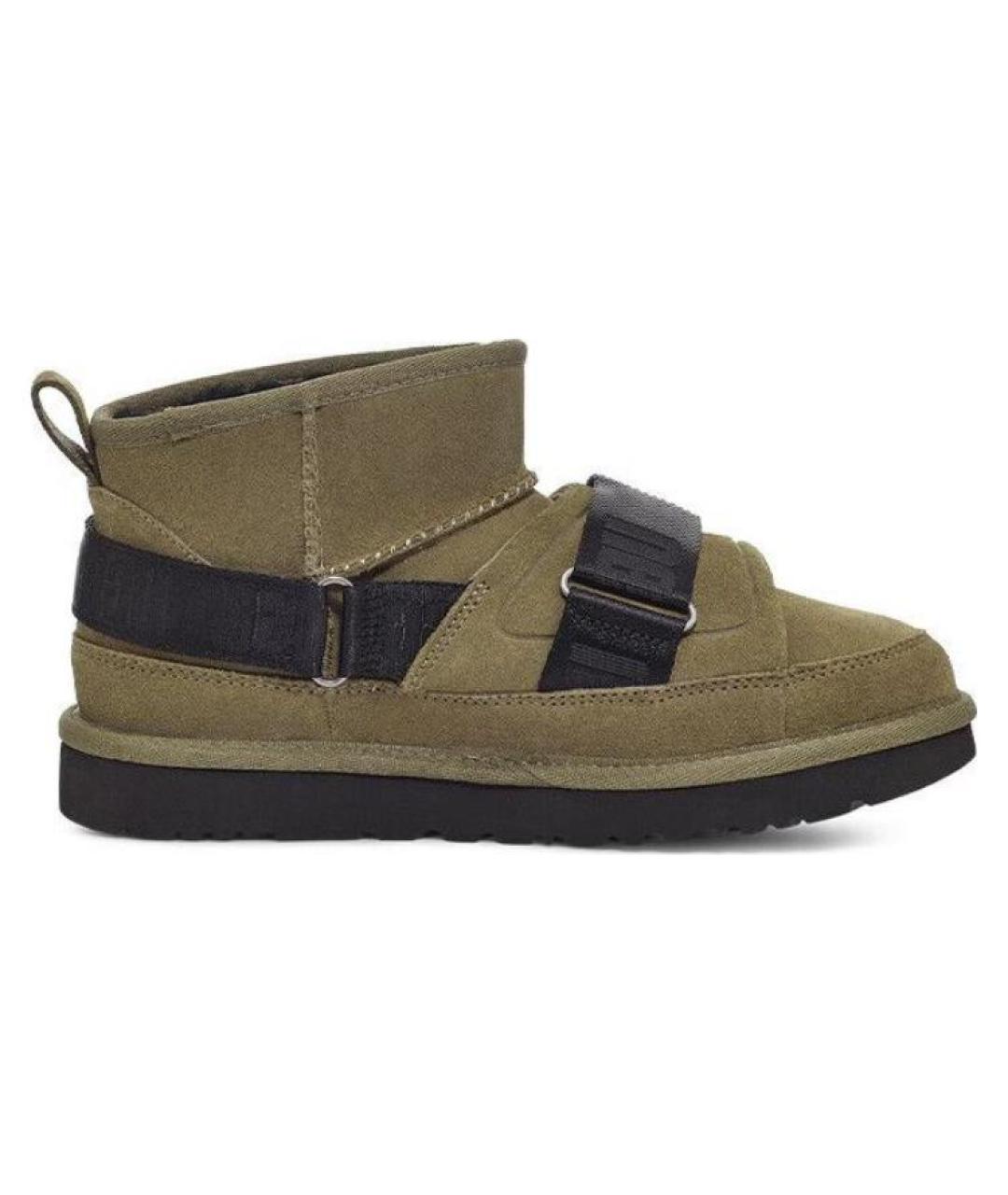 UGG AUSTRALIA Хаки кожаные ботинки, фото 1