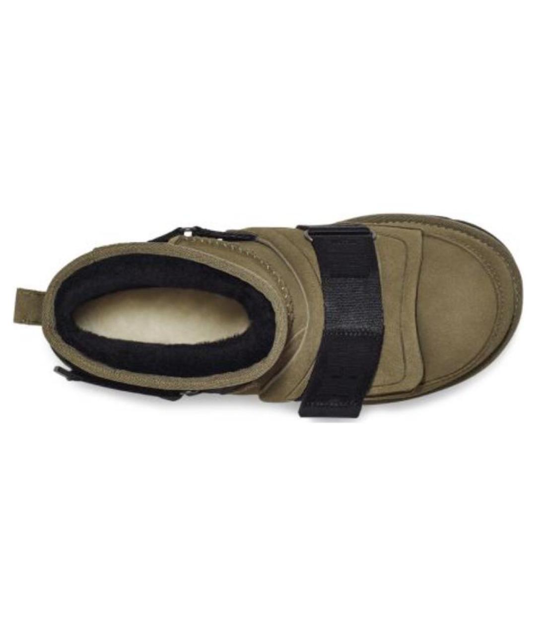 UGG AUSTRALIA Хаки кожаные ботинки, фото 4