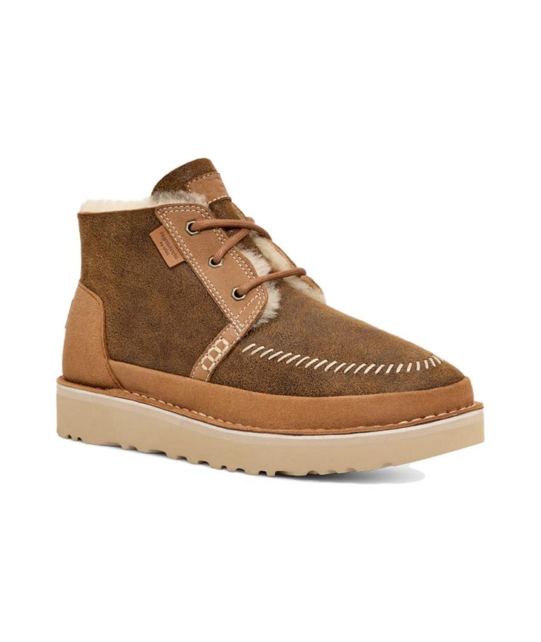 UGG AUSTRALIA Коричневые замшевые ботинки, фото 3