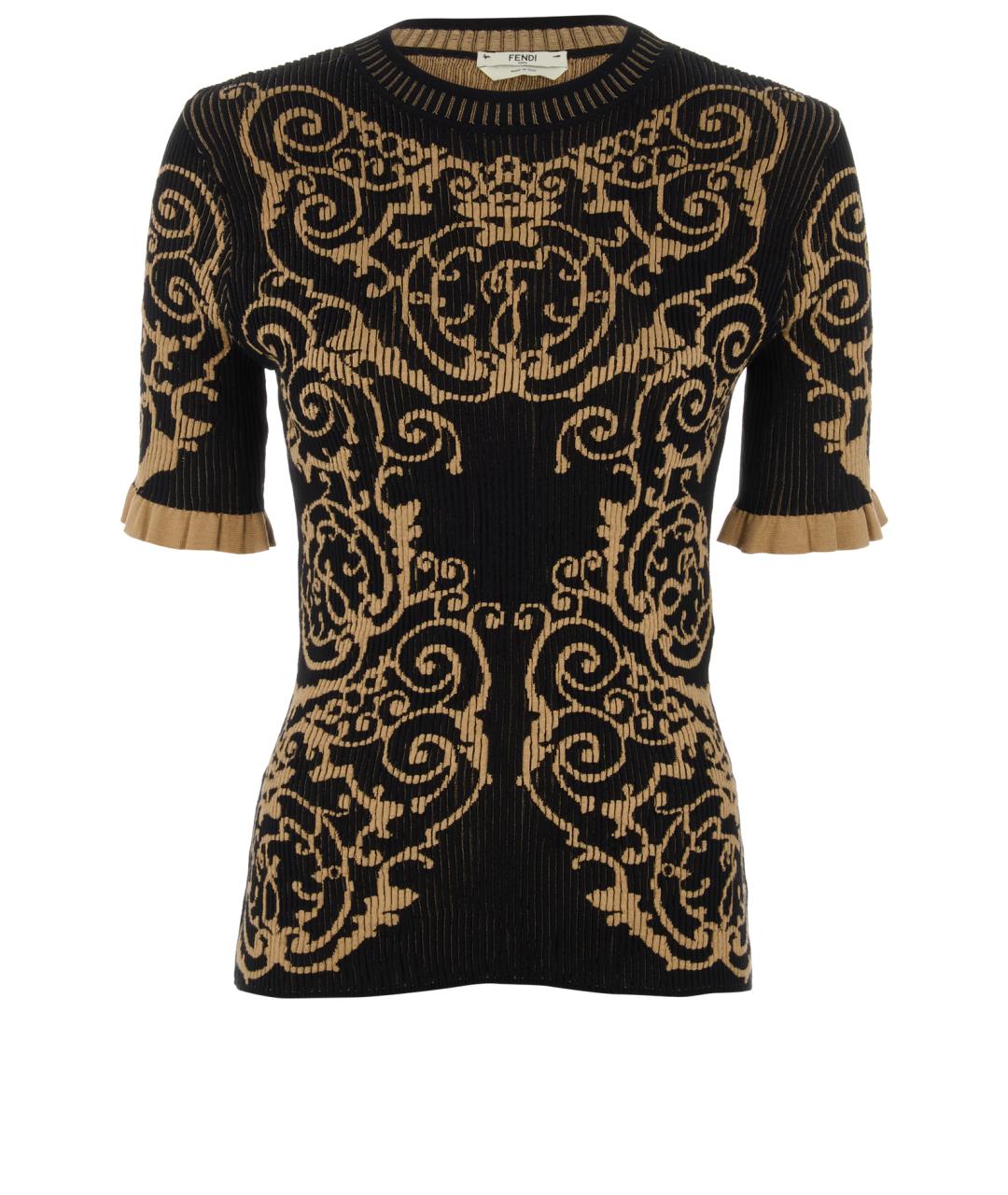 FENDI Мульти вискозная футболка, фото 1