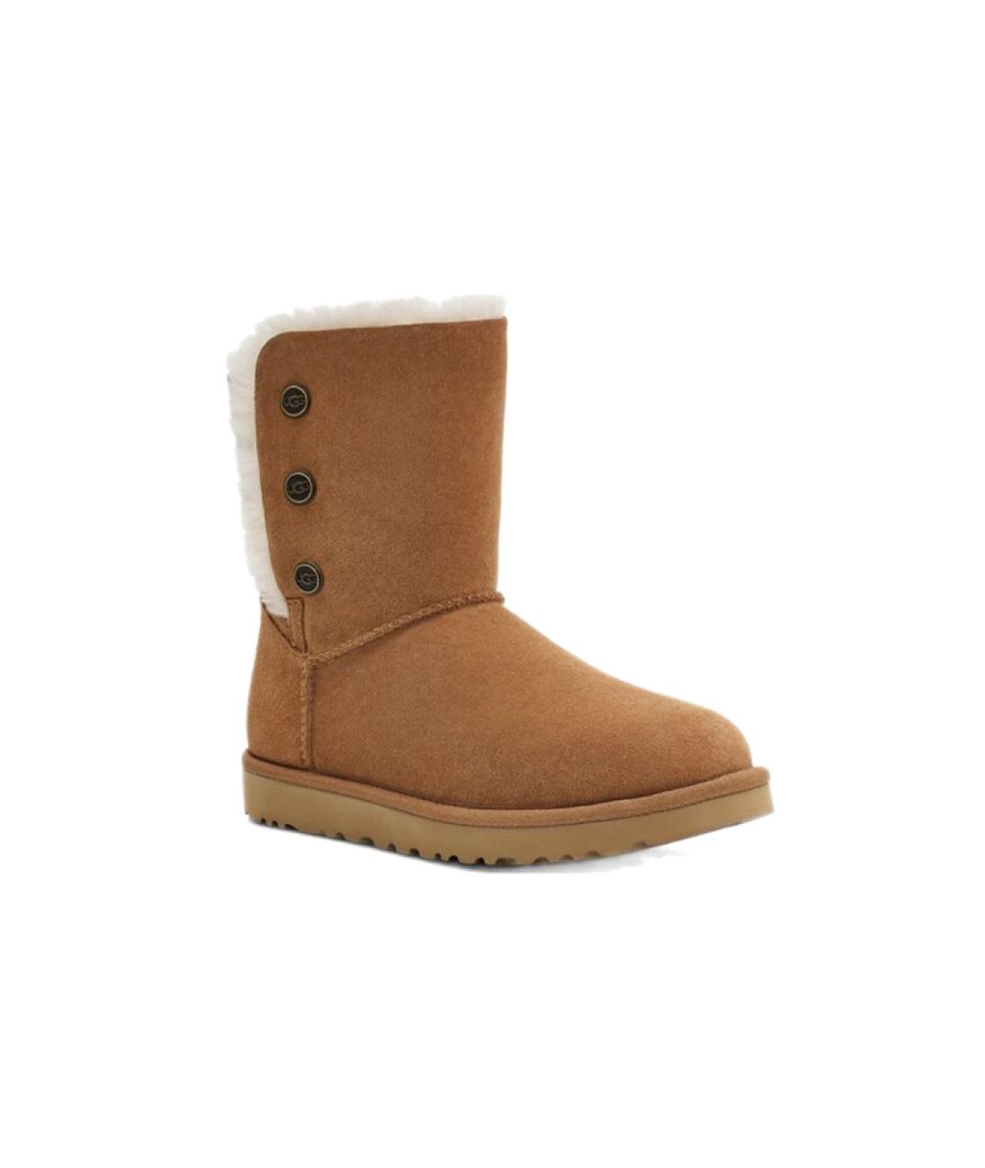 UGG AUSTRALIA Коричневые замшевые ботинки, фото 3