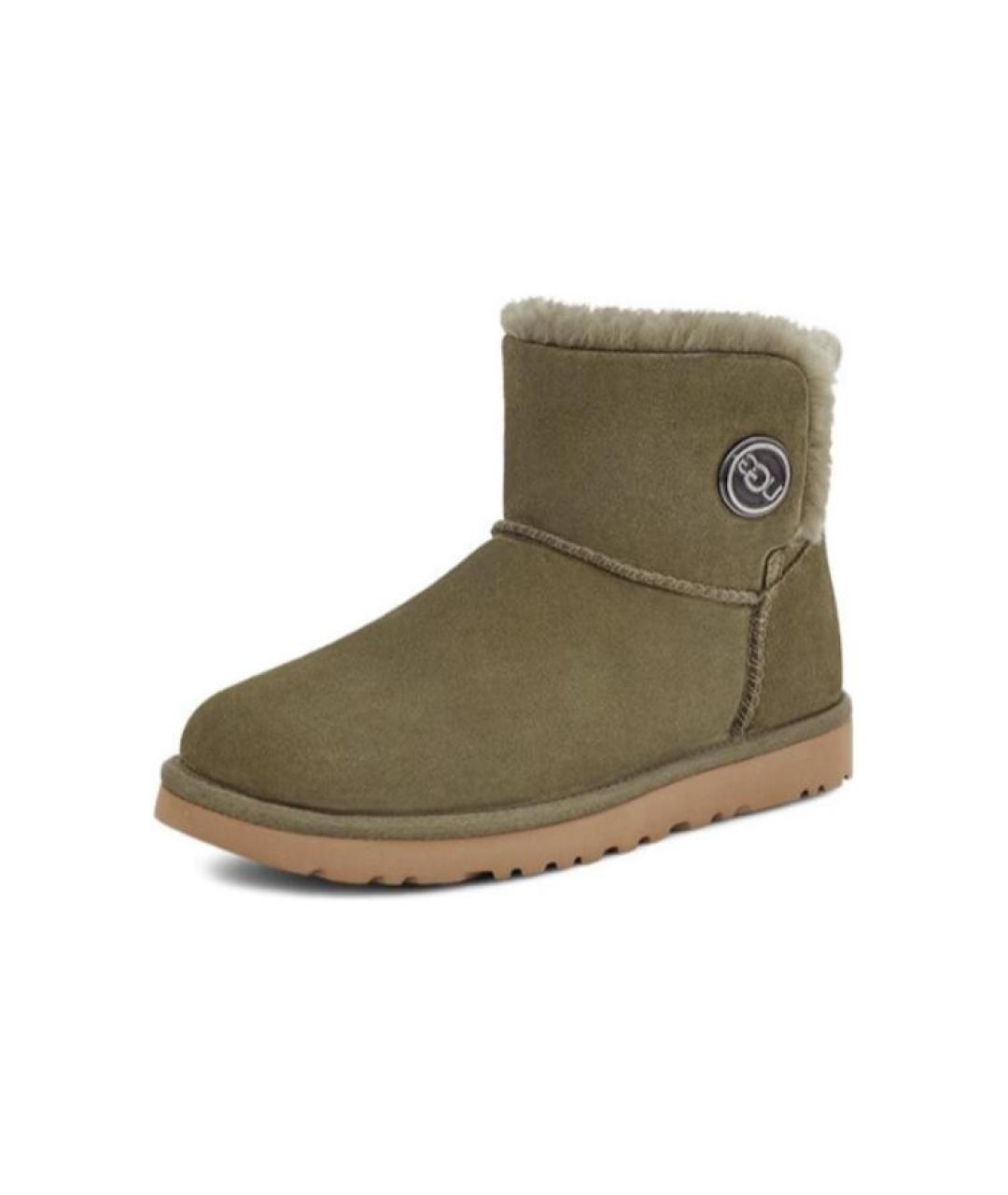 UGG AUSTRALIA Хаки замшевые ботинки, фото 3