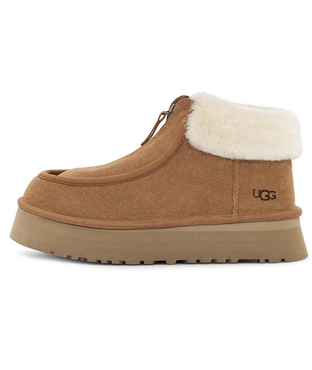 UGG AUSTRALIA Коричневые кожаные ботинки, фото 7