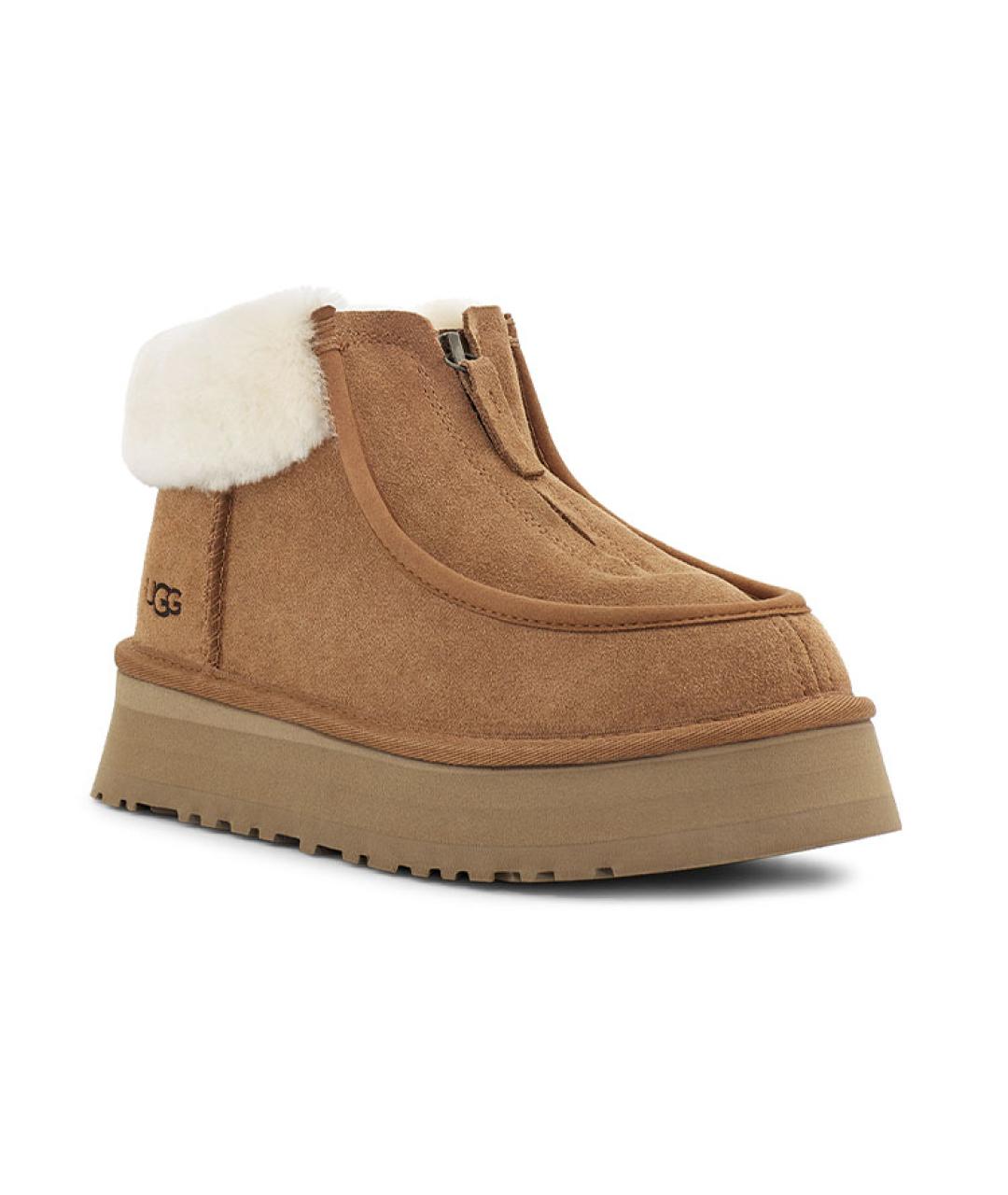 UGG AUSTRALIA Коричневые кожаные ботинки, фото 3