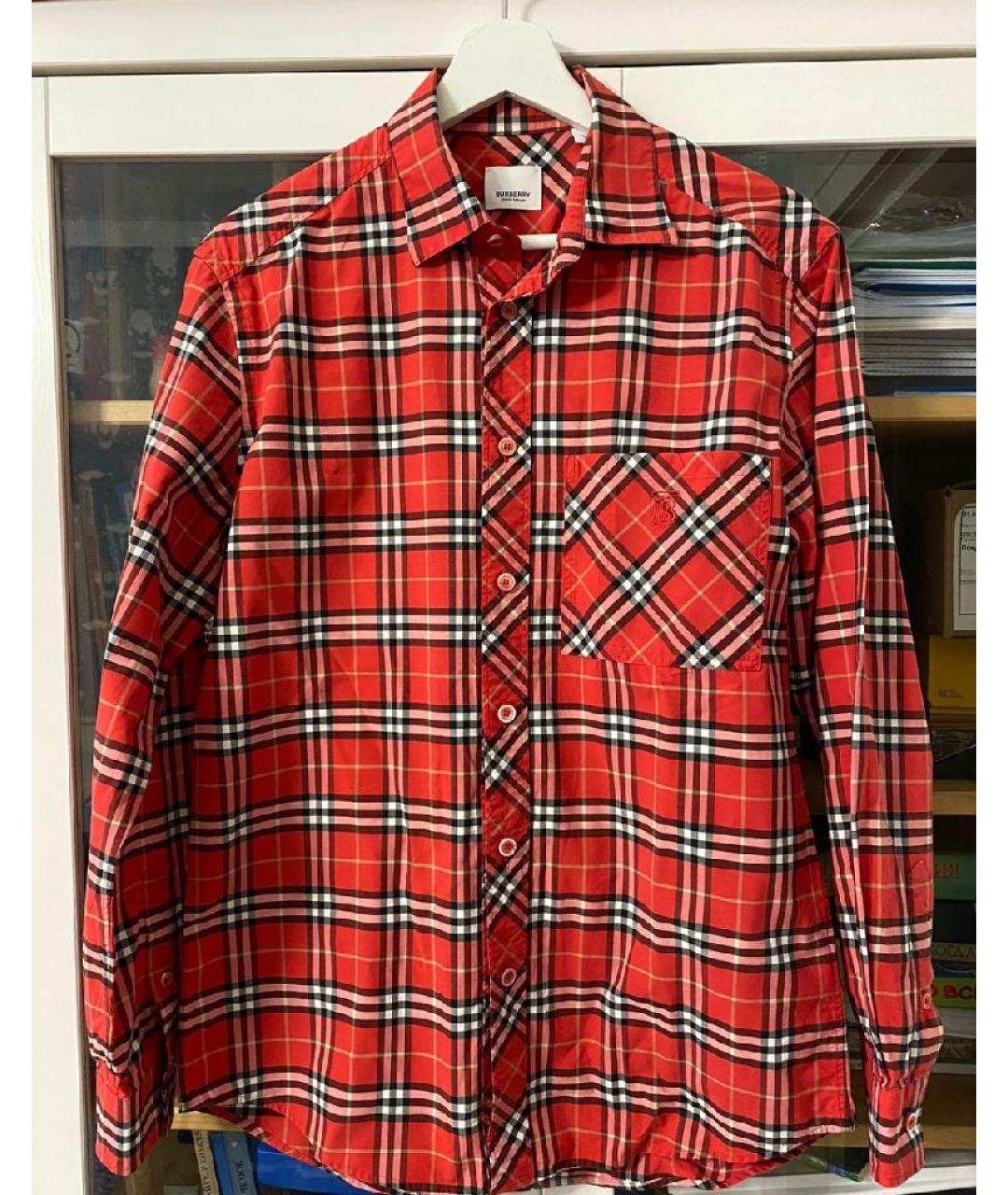 BURBERRY Мульти хлопковая кэжуал рубашка, фото 5